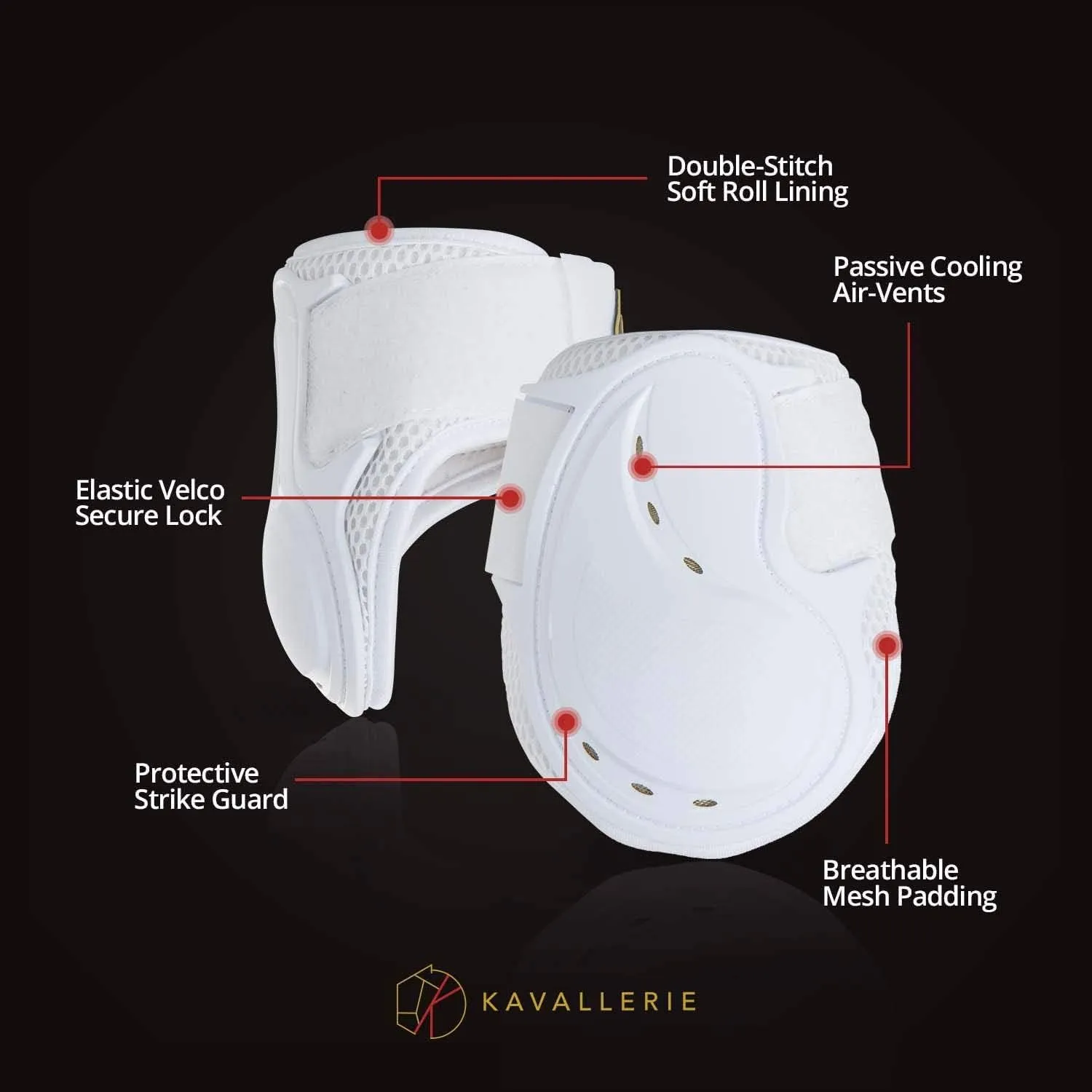 Kavallerie PRO-K Soft No Turn Bell Boots Ultimate Hoof Protection, with Anti-Spin Fastening System, Durable & Prevents Overreaching