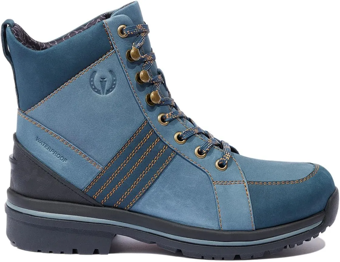 Kerrits Trail Blazer Lace Up Waterproof Barn Boot – Women's Leather Horse Riding & Hiking Boots, Wide Footbed, 1" Heel
