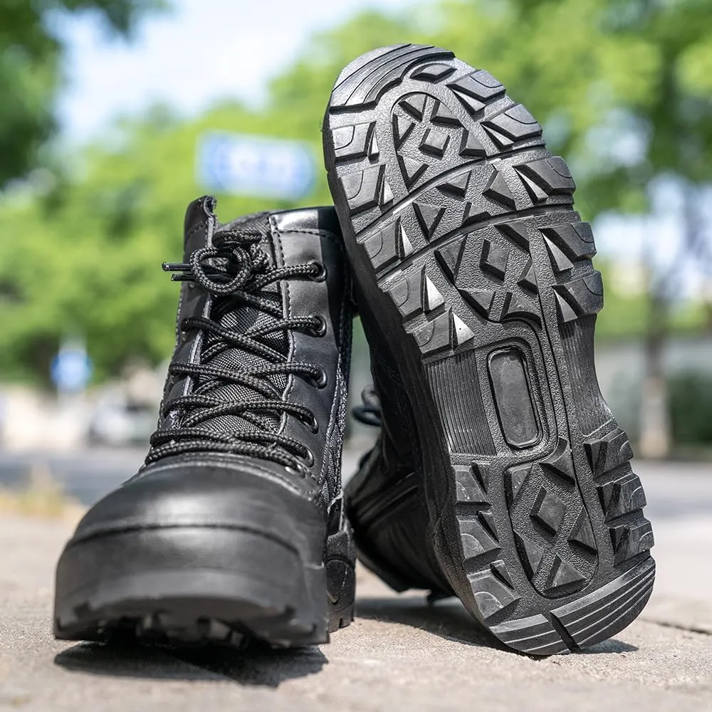 Kids Hiking Boots, Girls Boys Hiking Boots Waterproof, Tactical Anti-collision Non-slip desert boots Kid Military Fan Shoes Children's Work Boots