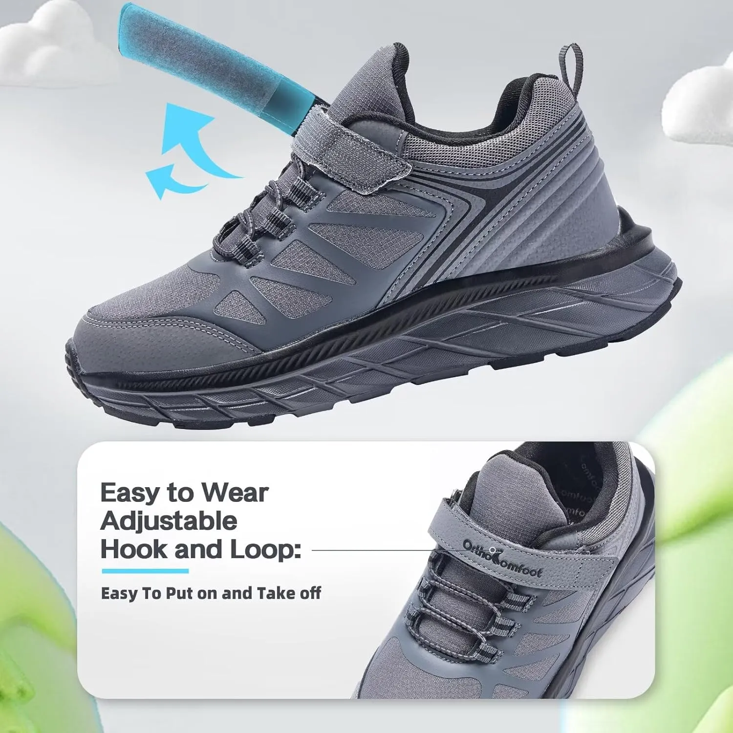 Kids Orthopedic Tennis Shoes for Boys and Girls: Comfortable Casual Plantar Fasciitis Arch Support Athletic Running Sneakers, Little Kid/Big Kid School Sports Walking Shoes for Foot and Pain Relief