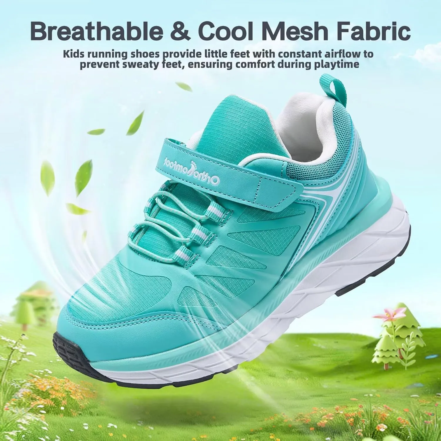 Kids Orthopedic Tennis Shoes for Boys and Girls: Comfortable Casual Plantar Fasciitis Arch Support Athletic Running Sneakers, Little Kid/Big Kid School Sports Walking Shoes for Foot and Pain Relief