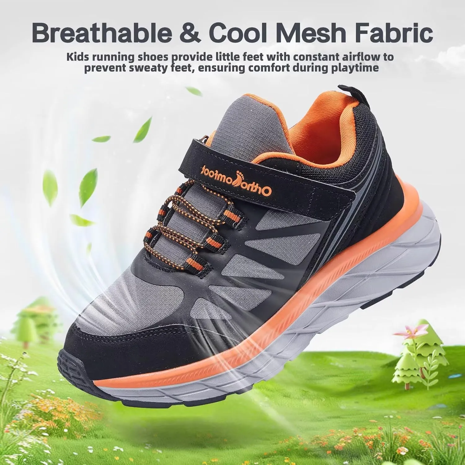 Kids Orthopedic Tennis Shoes for Boys and Girls: Comfortable Casual Plantar Fasciitis Arch Support Athletic Running Sneakers, Little Kid/Big Kid School Sports Walking Shoes for Foot and Pain Relief