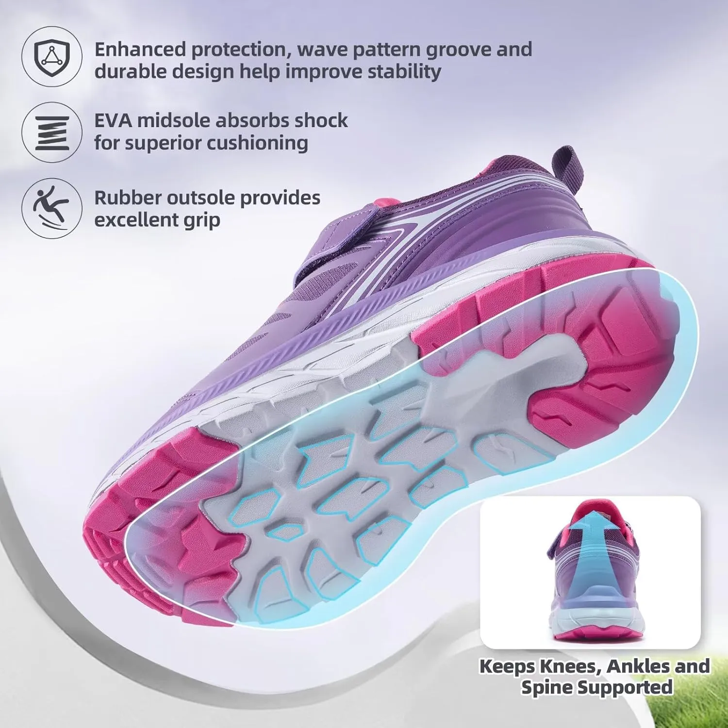 Kids Orthopedic Tennis Shoes for Boys and Girls: Comfortable Casual Plantar Fasciitis Arch Support Athletic Running Sneakers, Little Kid/Big Kid School Sports Walking Shoes for Foot and Pain Relief