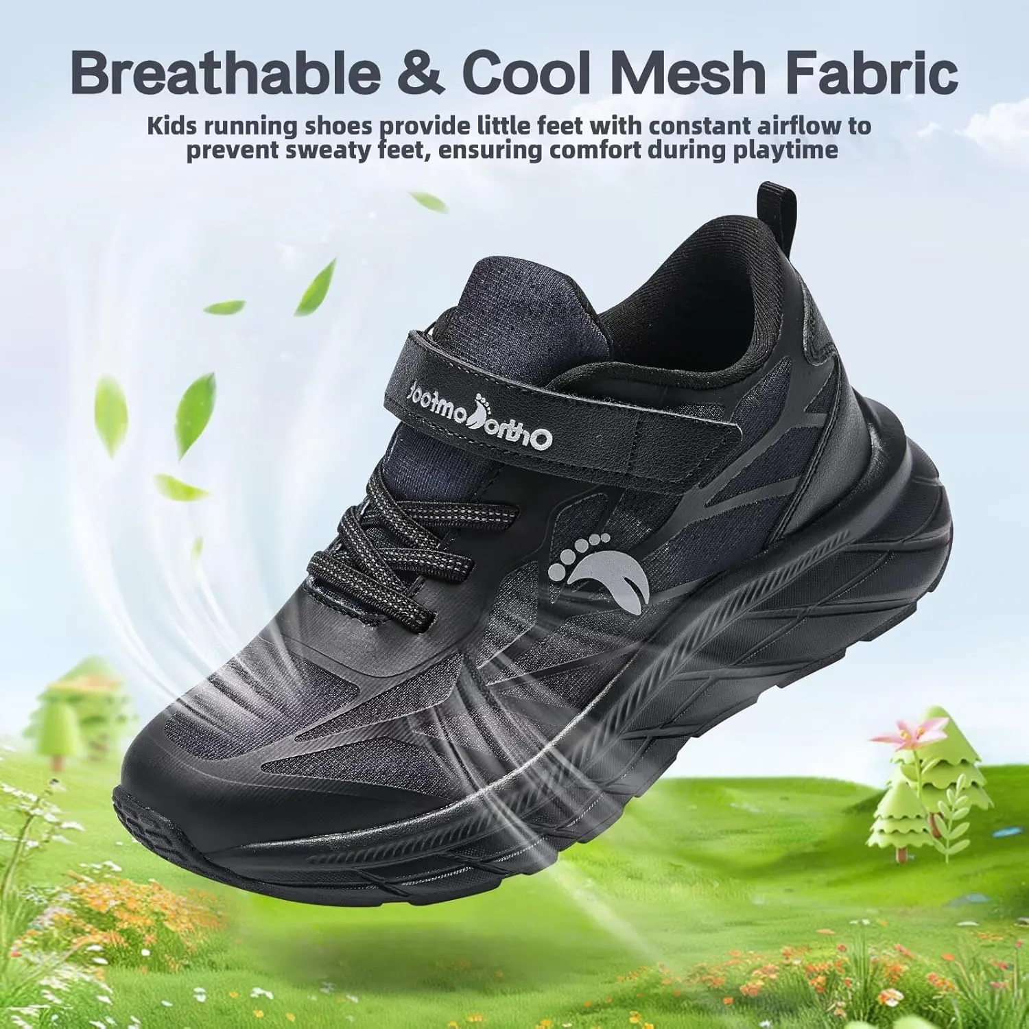 Kids Orthopedic Tennis Shoes for Boys and Girls: Comfortable Casual Plantar Fasciitis Arch Support Athletic Running Sneakers, Orthotic Breathable School Sports Walking Shoes for Foot and Pain Relief