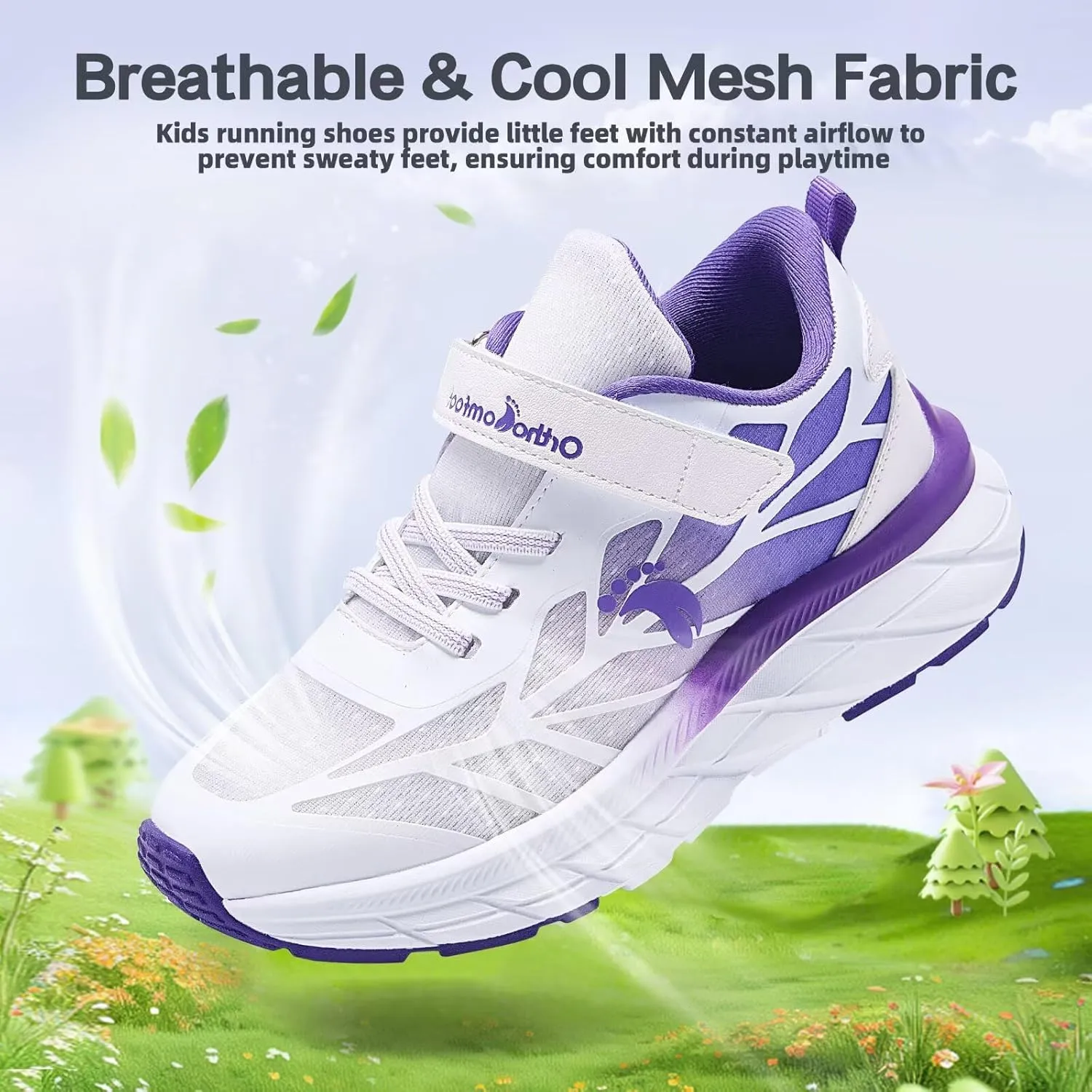 Kids Orthopedic Tennis Shoes for Boys and Girls: Comfortable Casual Plantar Fasciitis Arch Support Athletic Running Sneakers, Orthotic Breathable School Sports Walking Shoes for Foot and Pain Relief