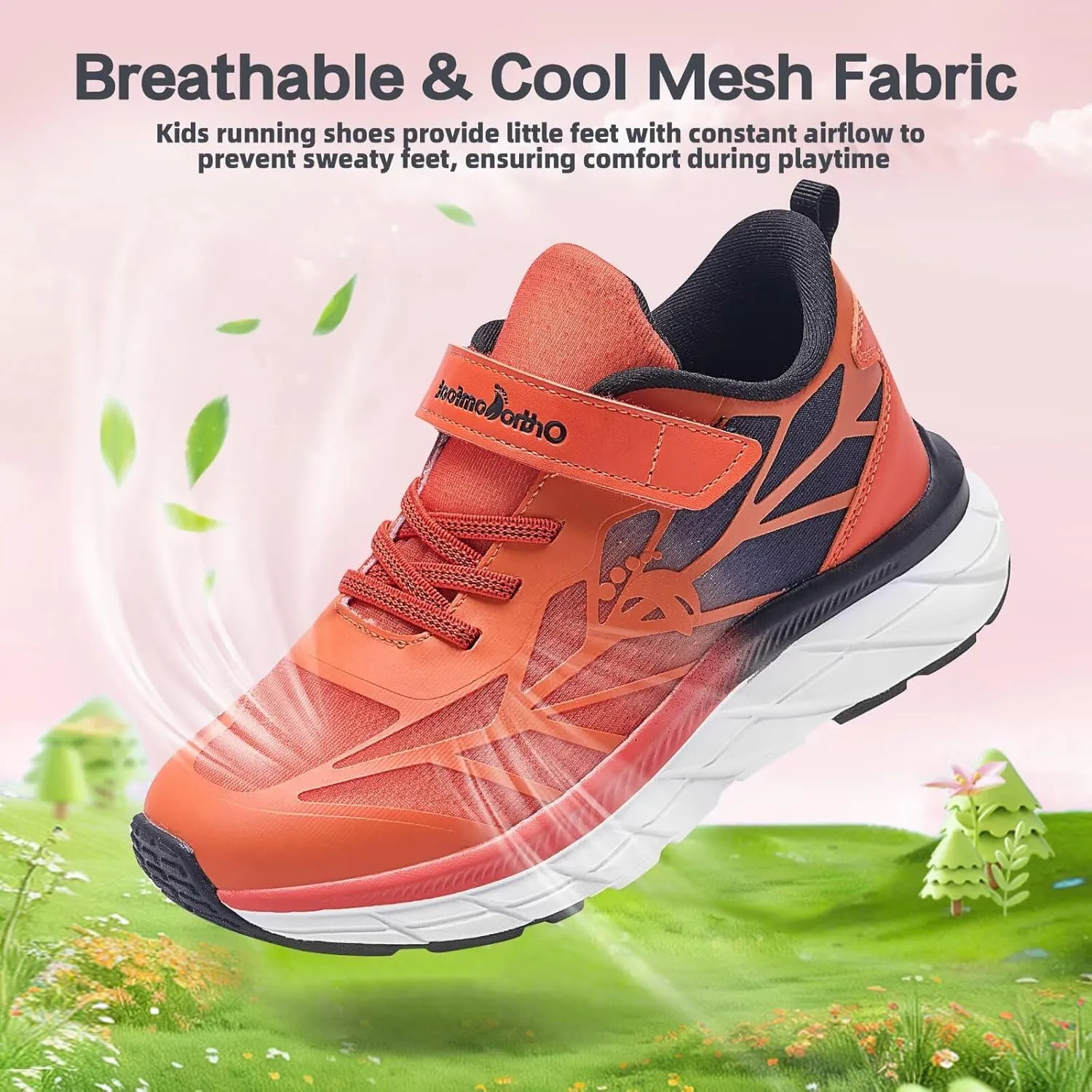 Kids Orthopedic Tennis Shoes for Boys and Girls: Comfortable Casual Plantar Fasciitis Arch Support Athletic Running Sneakers, Orthotic Breathable School Sports Walking Shoes for Foot and Pain Relief