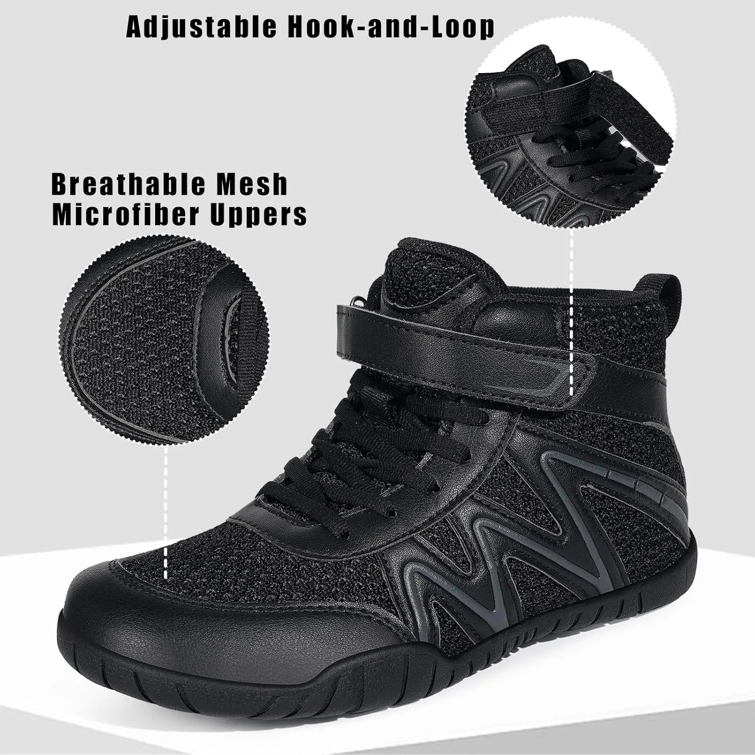 Kids Wrestling Shoes Boys Girls Boxing Shoes Zero Drop Sole Minimalist Sneakers