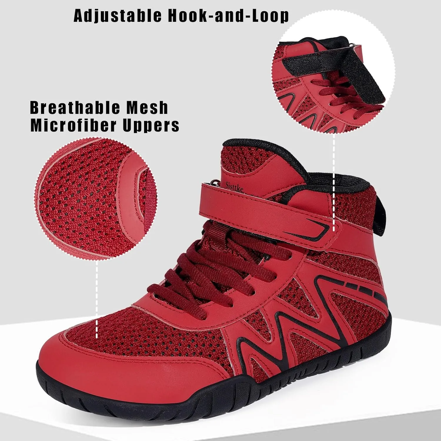 Kids Wrestling Shoes Boys Girls Boxing Shoes Zero Drop Sole Minimalist Sneakers