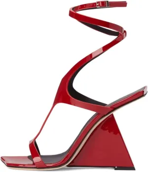 Kluolandi Women's Wedge Heeled Sandals Open Toe Criss-cross Strappy Sandals Heels Dress Shoes with Cut-out Design