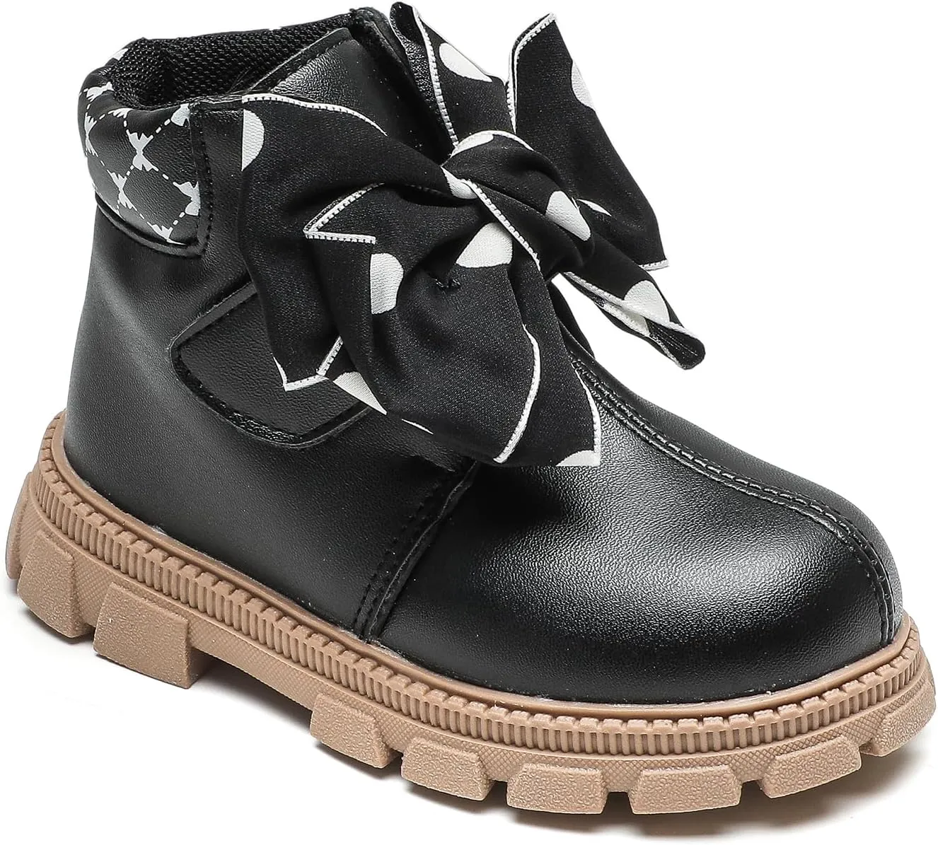 Komfyea Boys And Girls Lace Up Zipper Outdoor Ankle Boots(Toddler/Little Kids)