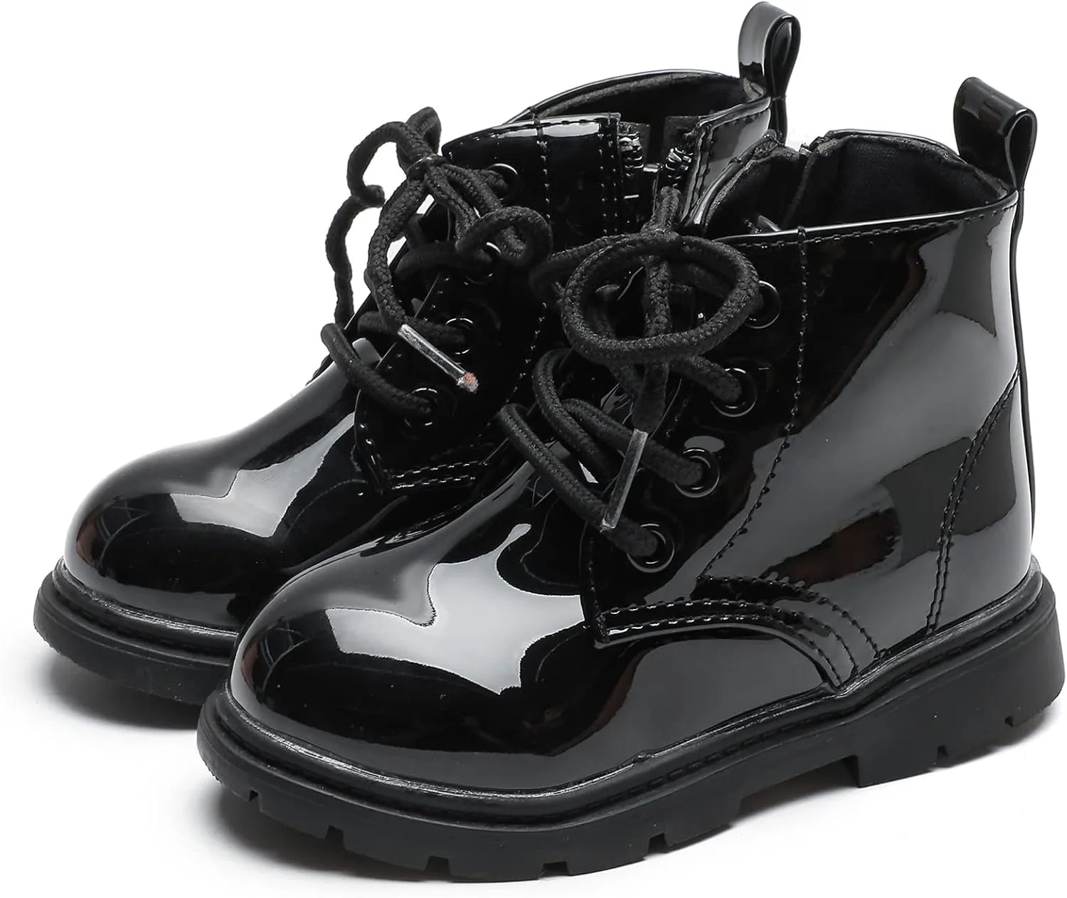 Komfyea Boys And Girls Lace Up Zipper Outdoor Ankle Boots(Toddler/Little Kids)