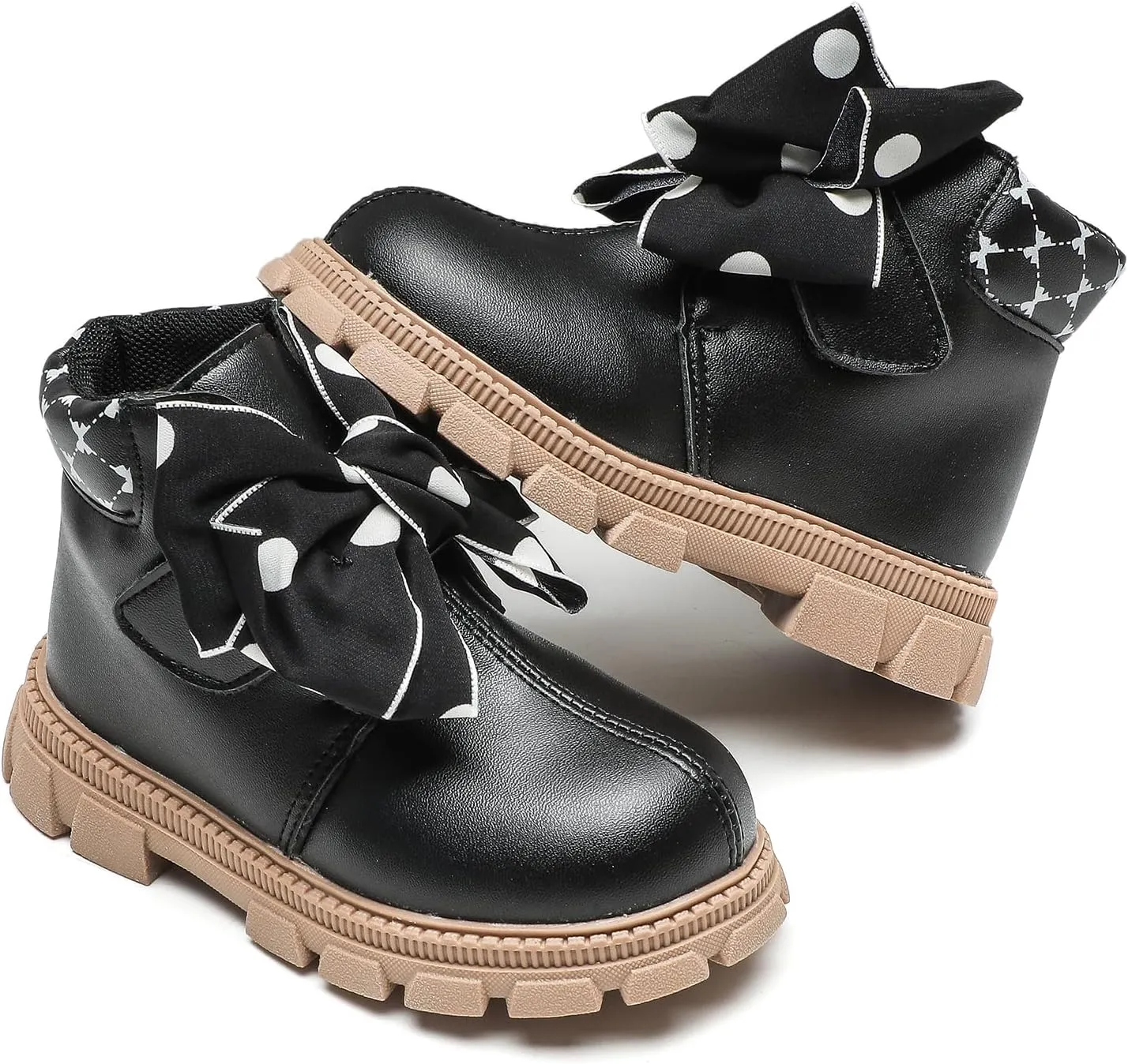 Komfyea Boys And Girls Lace Up Zipper Outdoor Ankle Boots(Toddler/Little Kids)