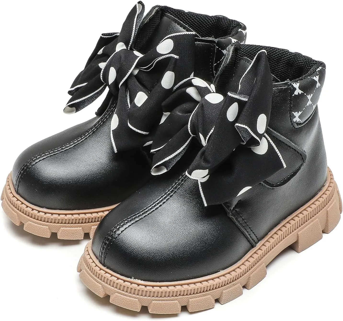 Komfyea Boys And Girls Lace Up Zipper Outdoor Ankle Boots(Toddler/Little Kids)