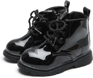 Komfyea Boys And Girls Lace Up Zipper Outdoor Ankle Boots(Toddler/Little Kids)