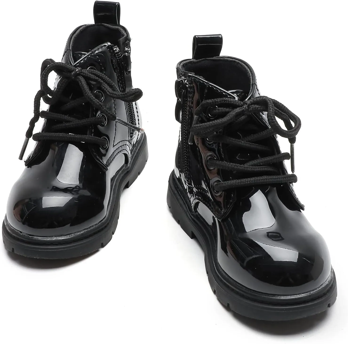 Komfyea Boys And Girls Lace Up Zipper Outdoor Ankle Boots(Toddler/Little Kids)