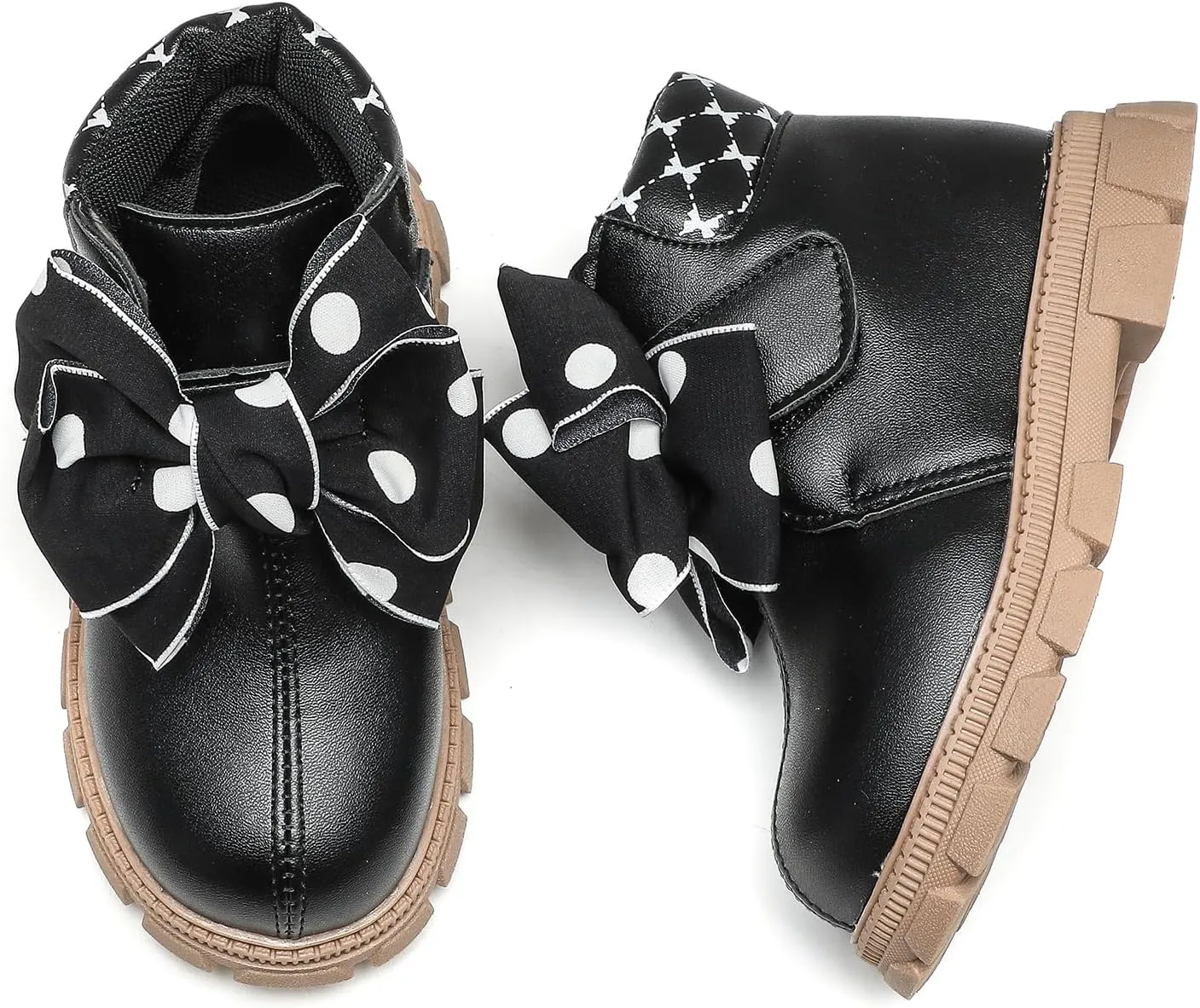 Komfyea Boys And Girls Lace Up Zipper Outdoor Ankle Boots(Toddler/Little Kids)