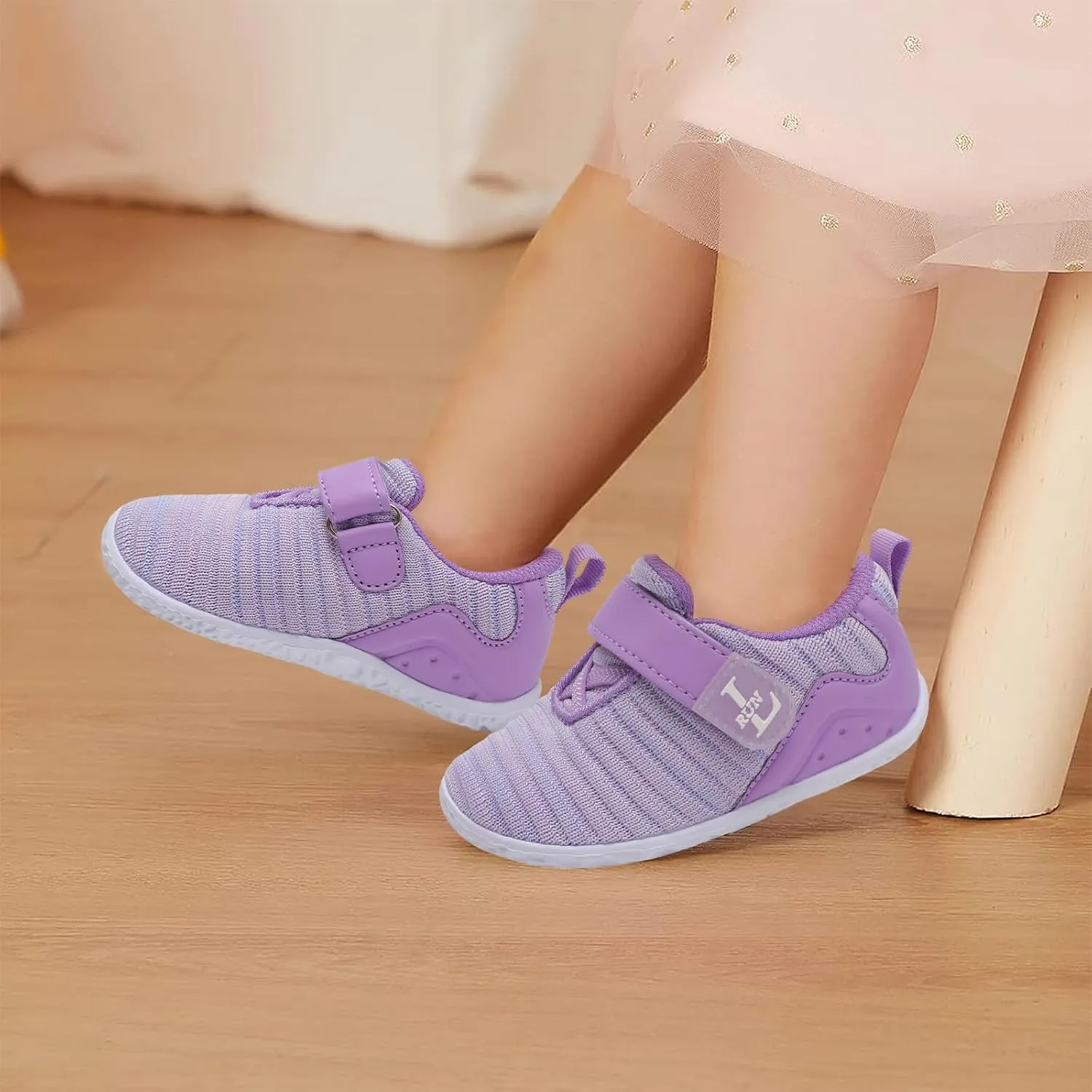 L-RUN Toddler Sneakers Boys Girls Lightweight Shoes Knit Kids Walking Shoes for Indoor Outdoor
