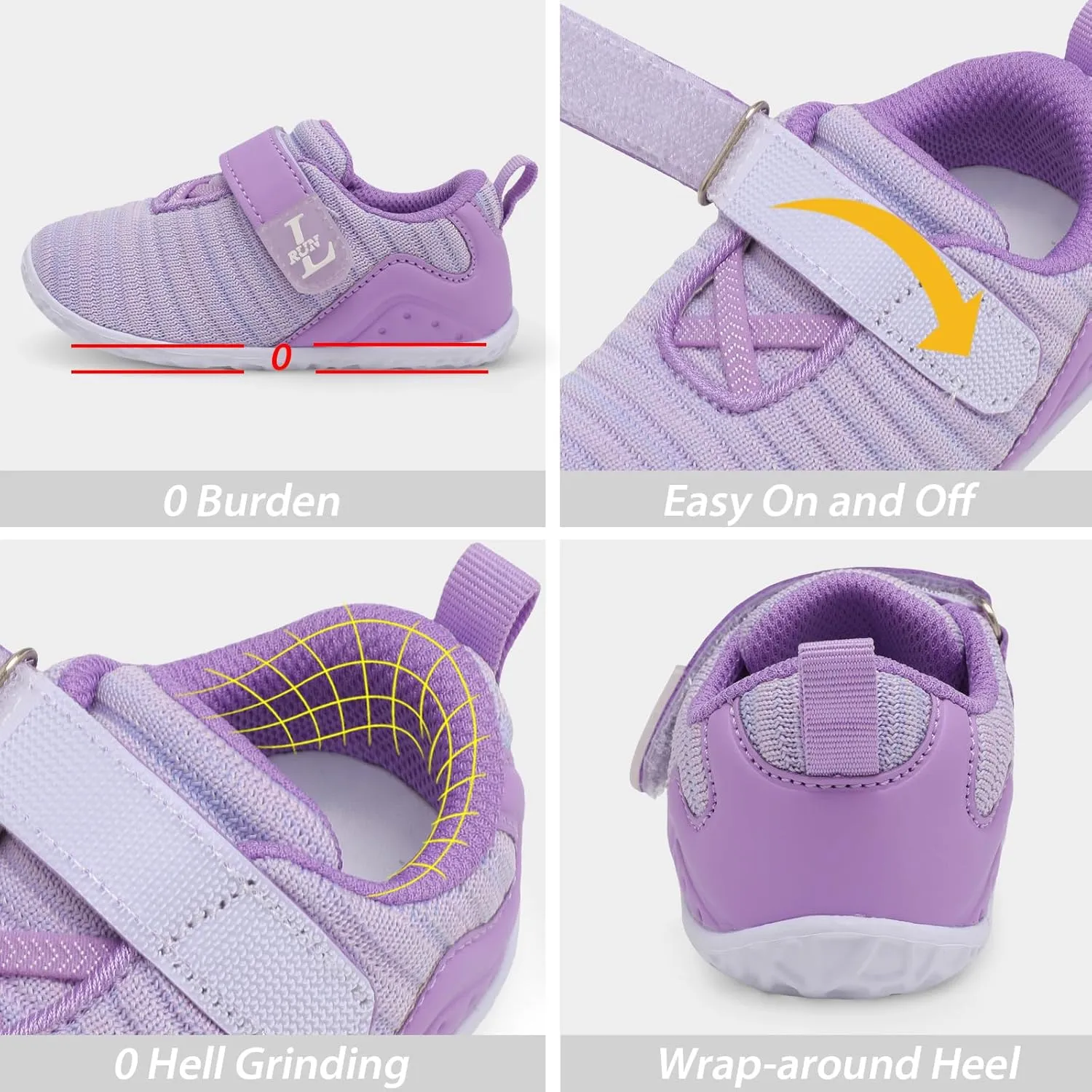 L-RUN Toddler Sneakers Boys Girls Lightweight Shoes Knit Kids Walking Shoes for Indoor Outdoor