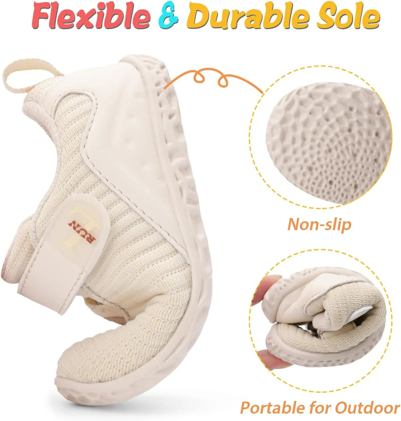 L-RUN Toddler Sneakers Boys Girls Lightweight Shoes Knit Kids Walking Shoes for Indoor Outdoor