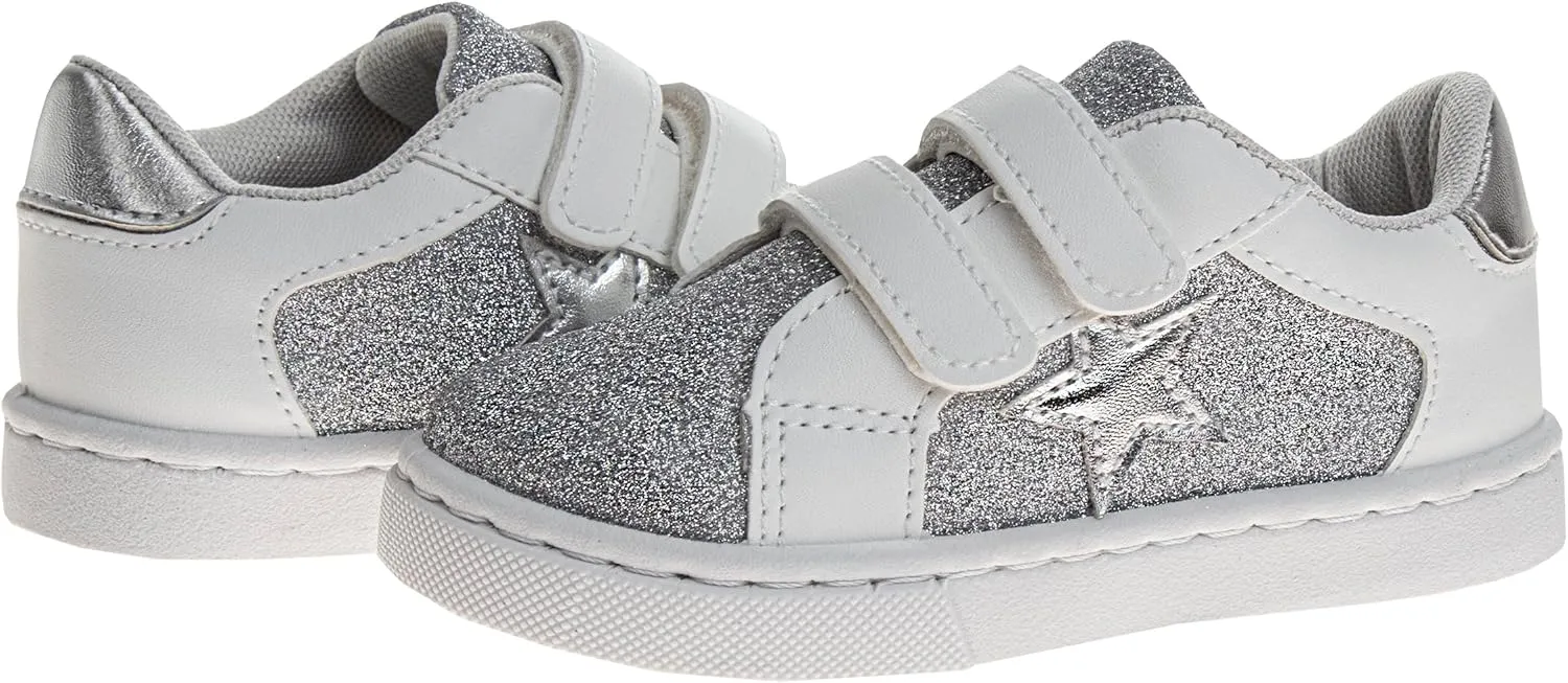 Laura Ashley Laceless Sneakers for Kids Girls - Slipon Closure Casual Shoes (Toddler/Little Kids)
