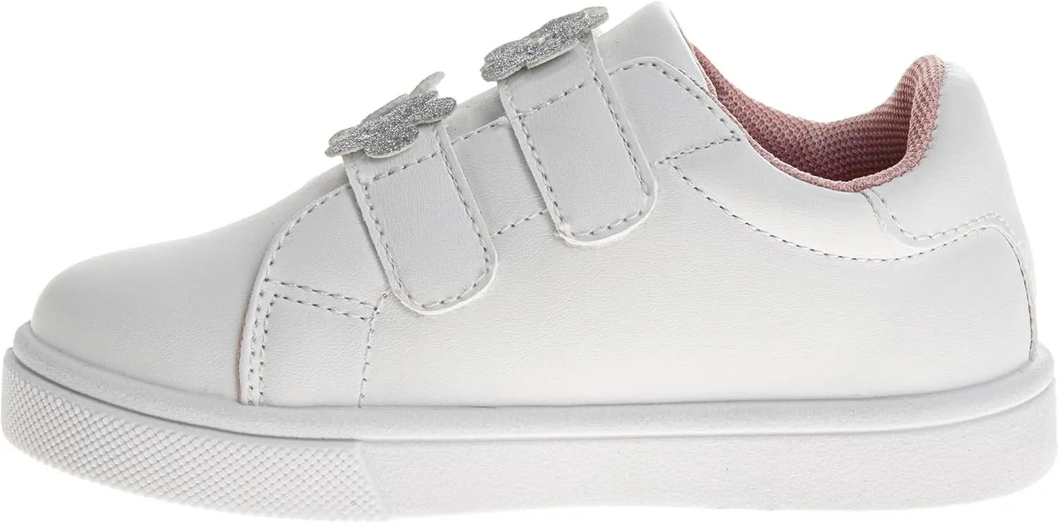 Laura Ashley Laceless Sneakers for Kids Girls - Slipon Closure Casual Shoes (Toddler/Little Kids)