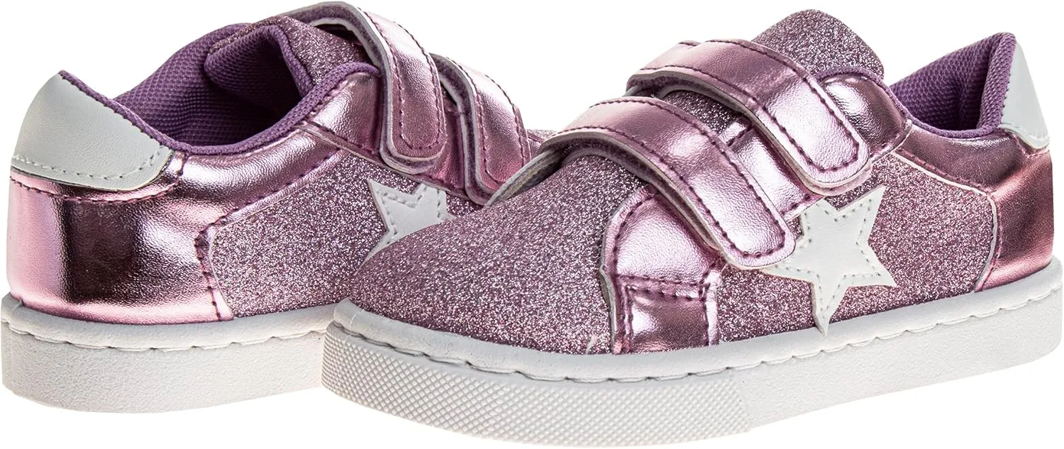 Laura Ashley Laceless Sneakers for Kids Girls - Slipon Closure Casual Shoes (Toddler/Little Kids)