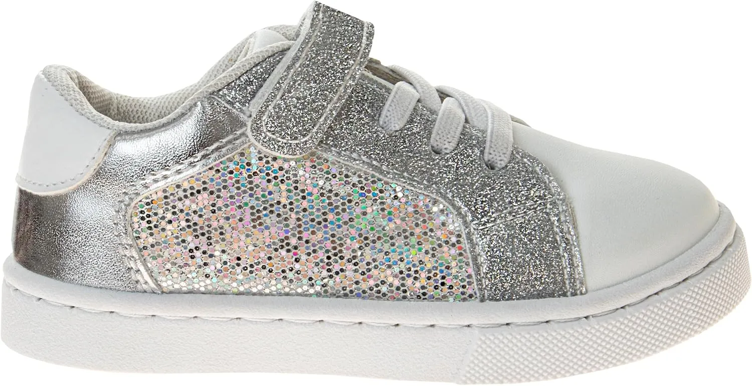 Laura Ashley Laceless Sneakers for Kids Girls - Slipon Closure Casual Shoes (Toddler/Little Kids)