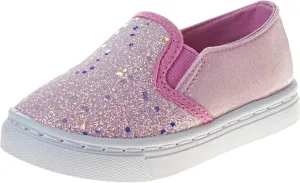 Laura Ashley Laceless Sneakers for Kids Girls - Slipon Closure Casual Shoes (Toddler/Little Kids)