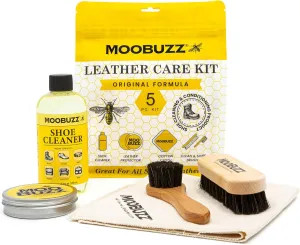Leather Care Kit by Angelus – All-Natural Leather Cleaner, Conditioner & Protector for Shoes, Boots, Furniture & Bags – Includes Leather Cleaner, Horsehair Brush, Dauber & Cloth – Made in USA