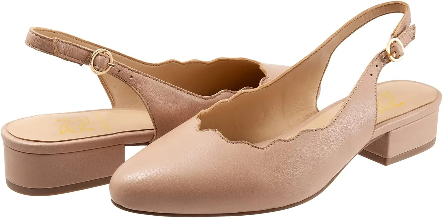 LEHOOR Women's Low Chunky Heel Slingback Pumps Shoes Ankle Strap Pointed Closed Toe 2 Inch Mid Block Heel Dress Sandals Shoes Backless Buckle Straps Snakeskin Ladies Dressy Elegant Comfort 4-11 M US
