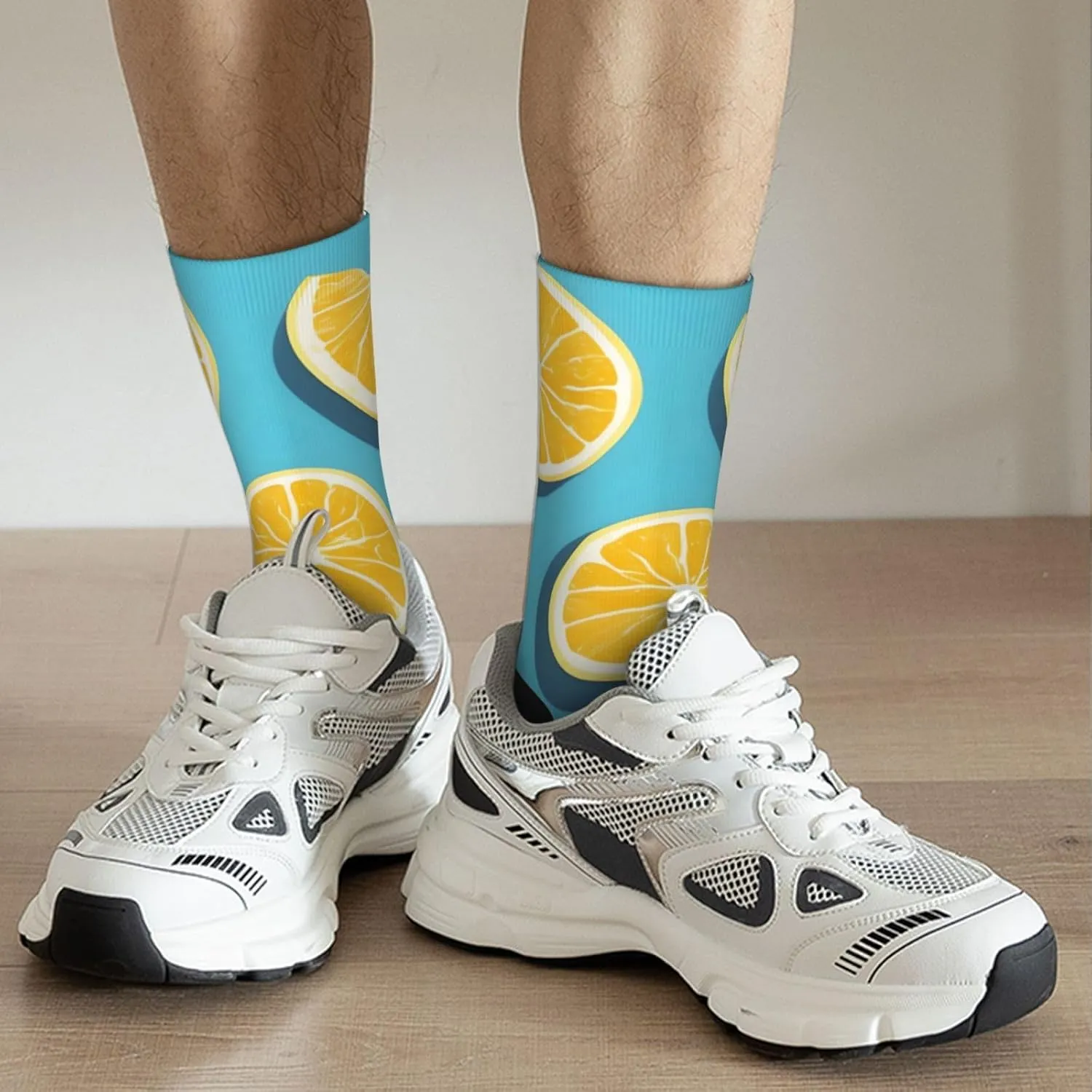 Lemon wedges - Casual Socks, Thin Soft Crew Socks for Business, Trouser, Casual, Non-Binding, Breathable