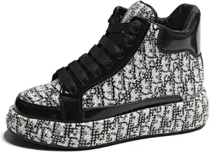 Lightweight Breathable Basketball Shoes,Men's High-Top Athletic Sneakers, with Ankle Support and Cushioned Sole for Running, Training, and Street Style
