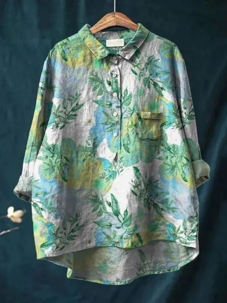 Lila | Modern Floral Printed Shirt