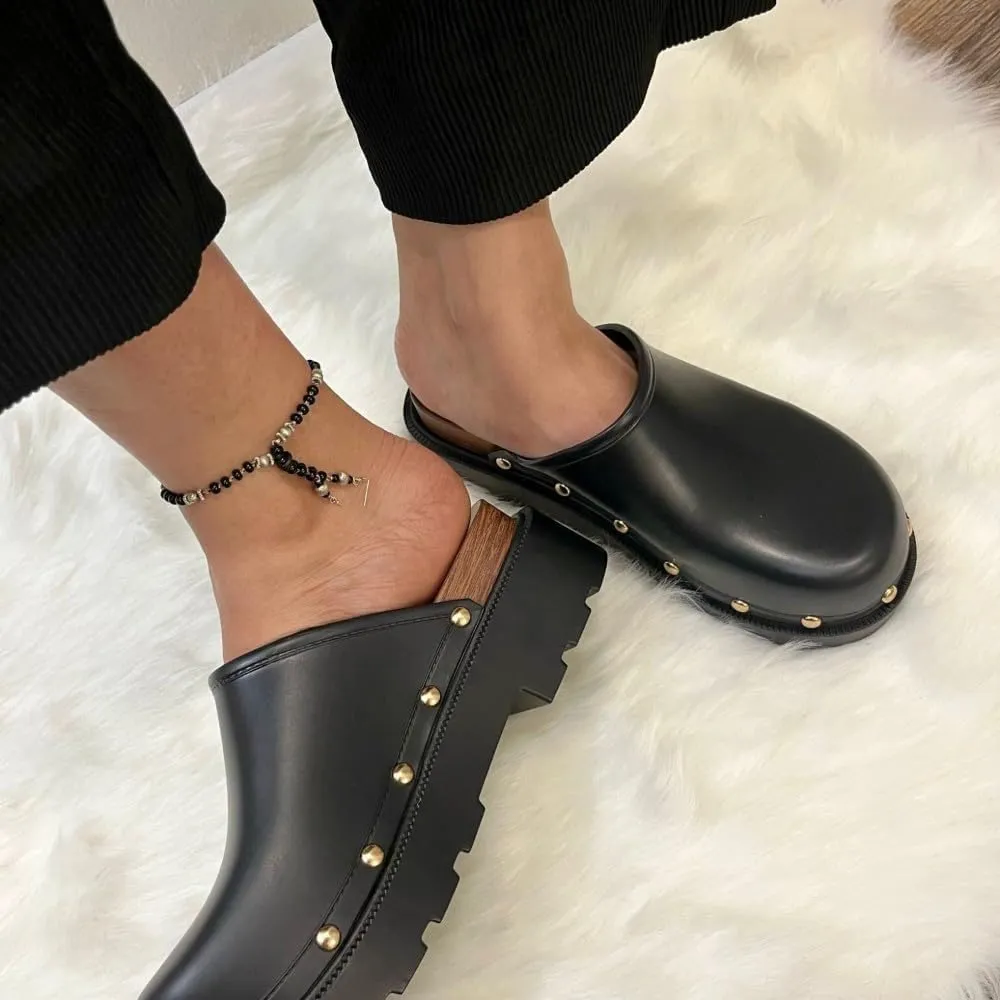 Liliana Women Jelly Closed toe Mule slide platform sandals (Runs Small)