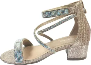 Lucky Top Girls Dress Sandal Low Heel Ankle Strap