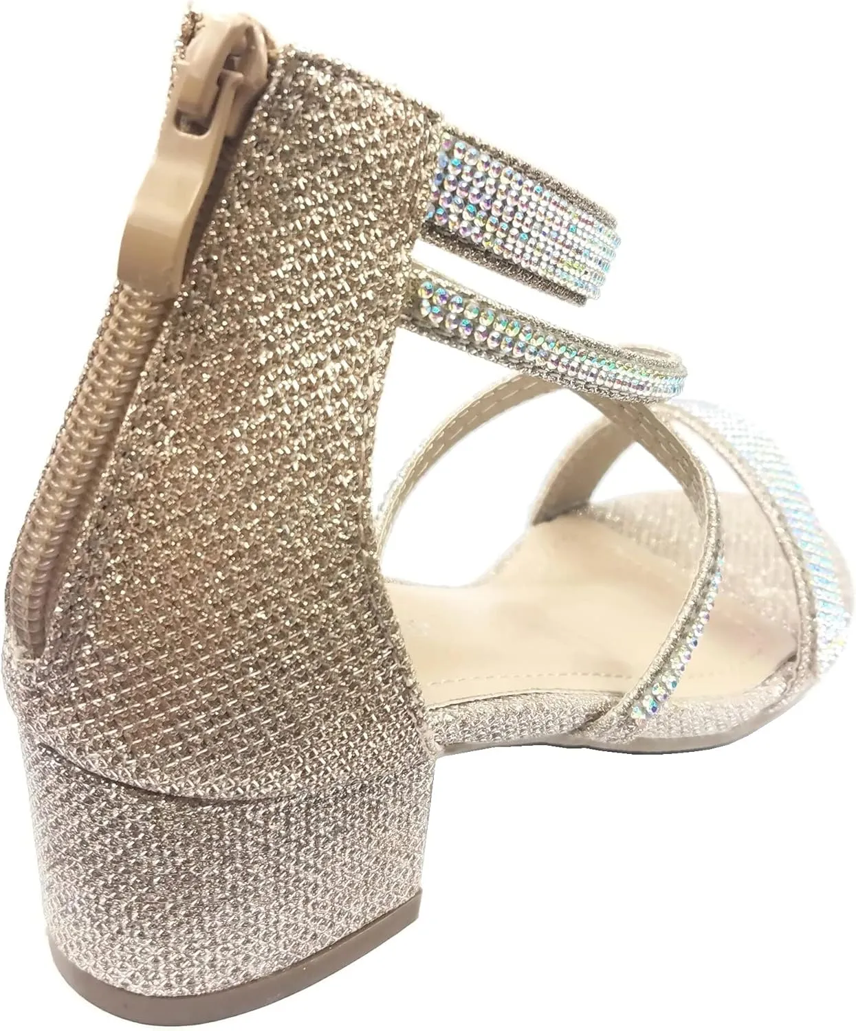Lucky Top Girls Dress Sandal Low Heel Ankle Strap