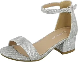 Lucky Top Girls Dress Sandal Low Heel Ankle Strap