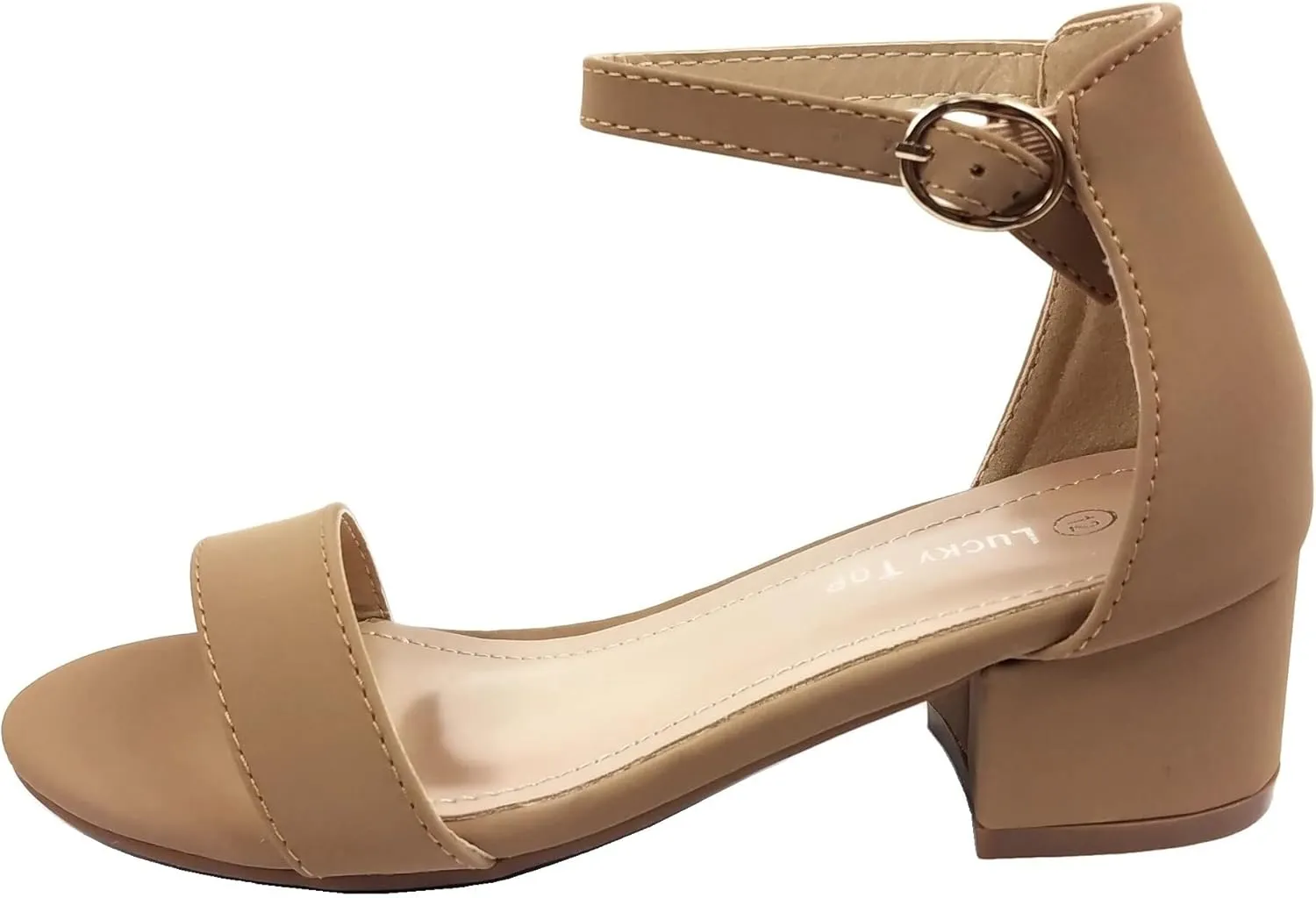 Lucky Top Girls Dress Sandal Low Heel Ankle Strap