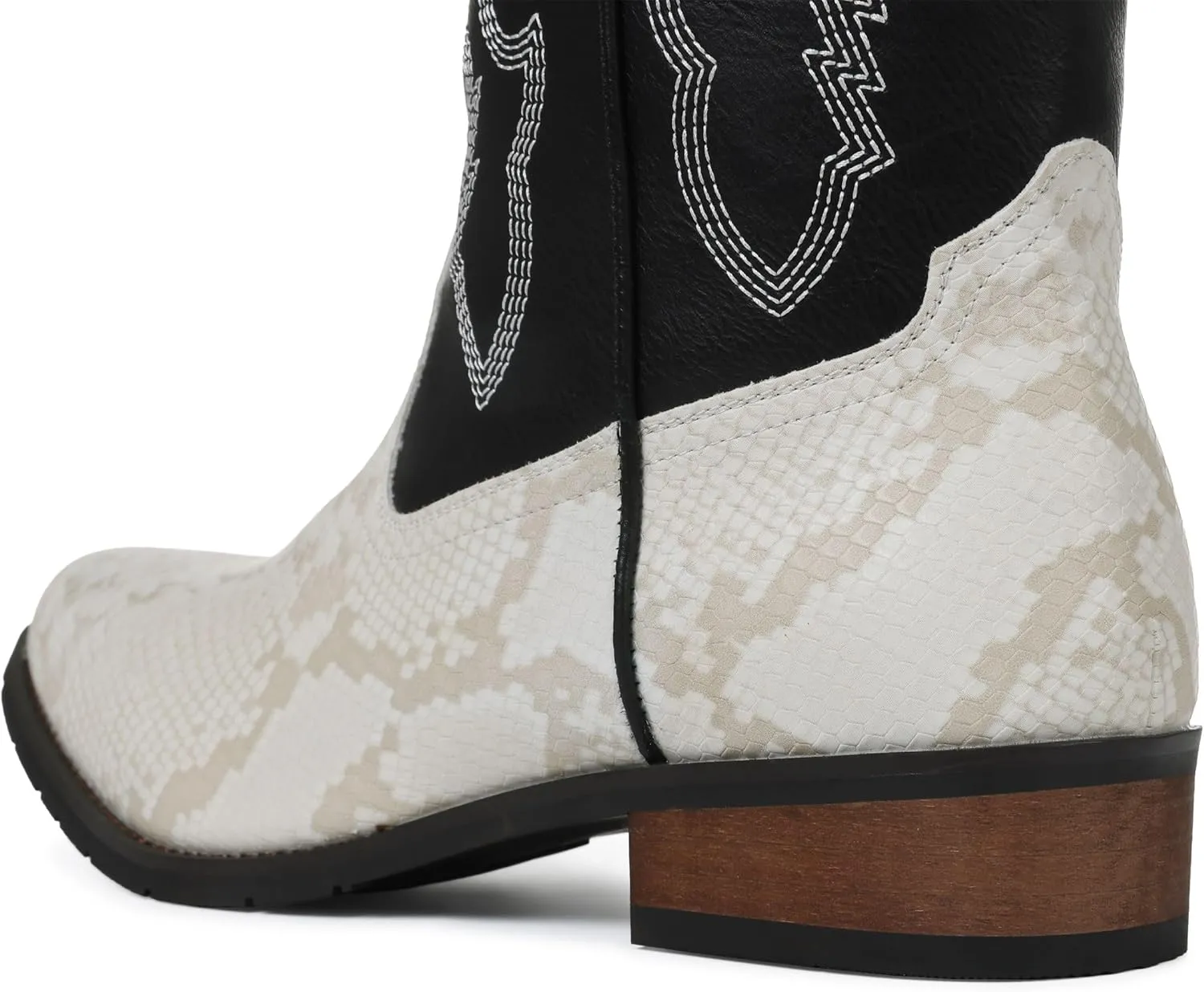 Lyrisiphy Cowboy Boots for Men Pointed Toe Pull On Boots Embroidered Western Boots Leather Boots Waterproof Work Boots Durable Safety Boots Stylish Boots Mens Boots Casual