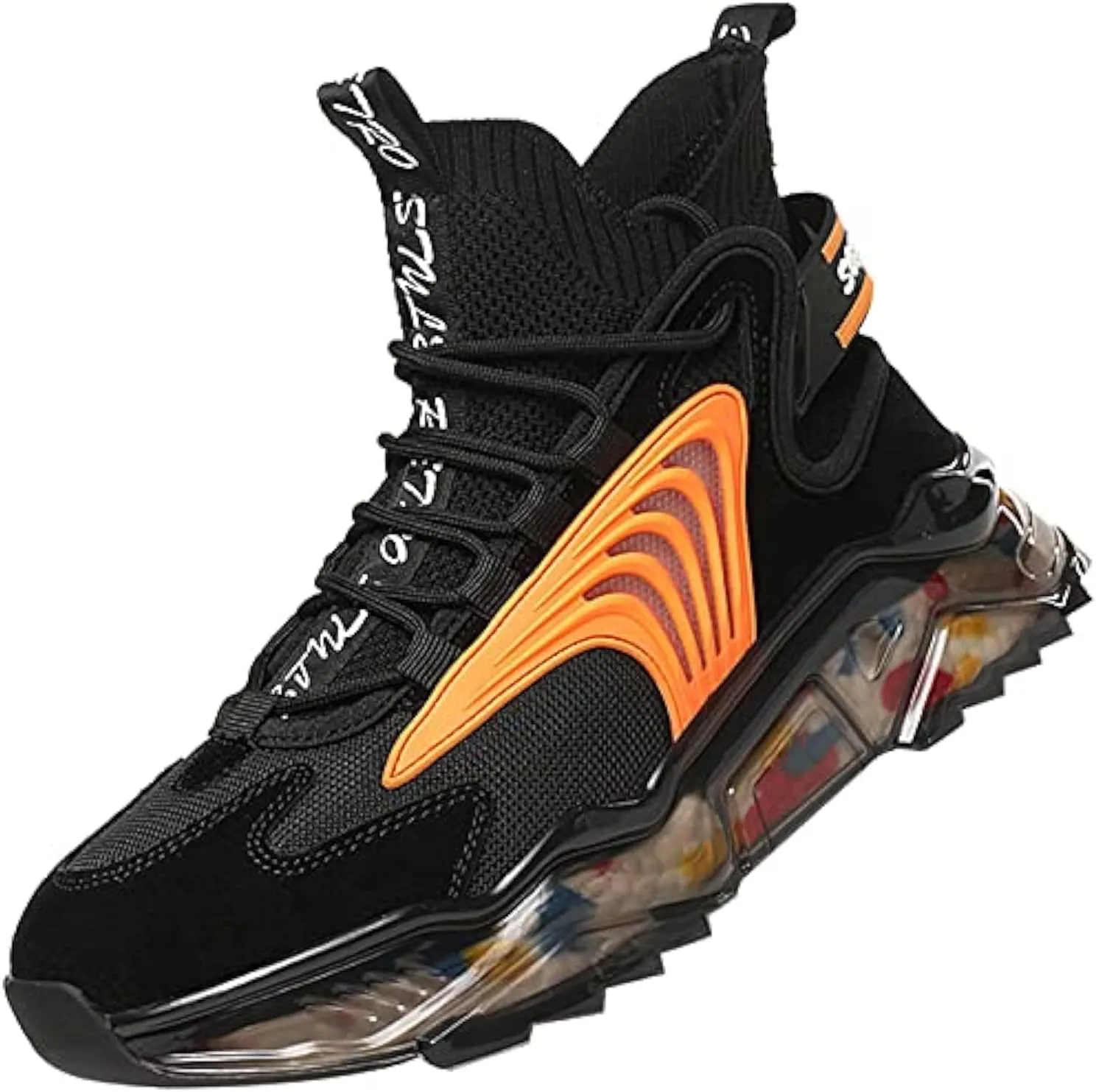 LZDZN Mens Basketball Shoes for Men Sneakers Men's High Top Running Trail Air Sports Athletic Male Walking Black Beige Grey Size Boys Women Man Boots