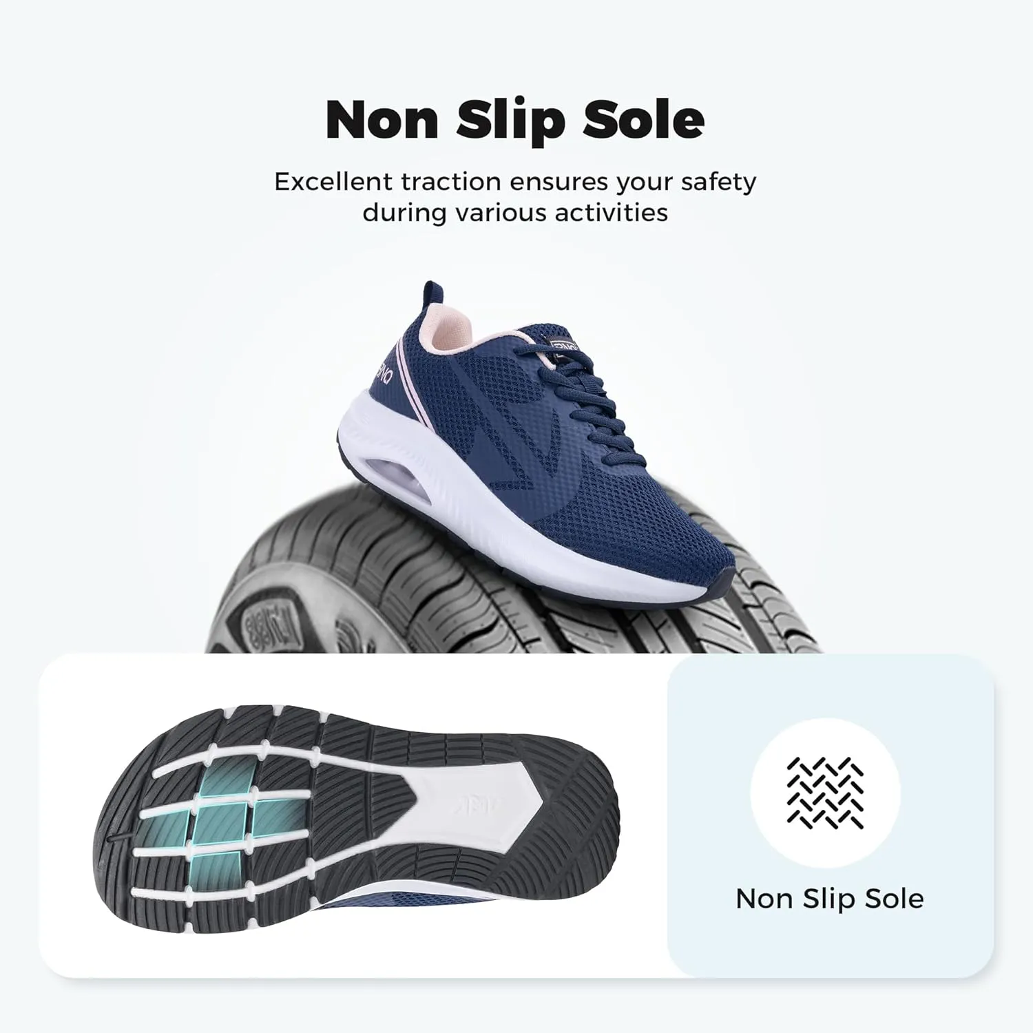 MAFEKE Women's Wide Toe Box Walking Shoes for Plantar Fasciitis, Arch Support Orthotic Wide Width Athletic Air Tennis Running Sneakers for Woman US Size 6-11