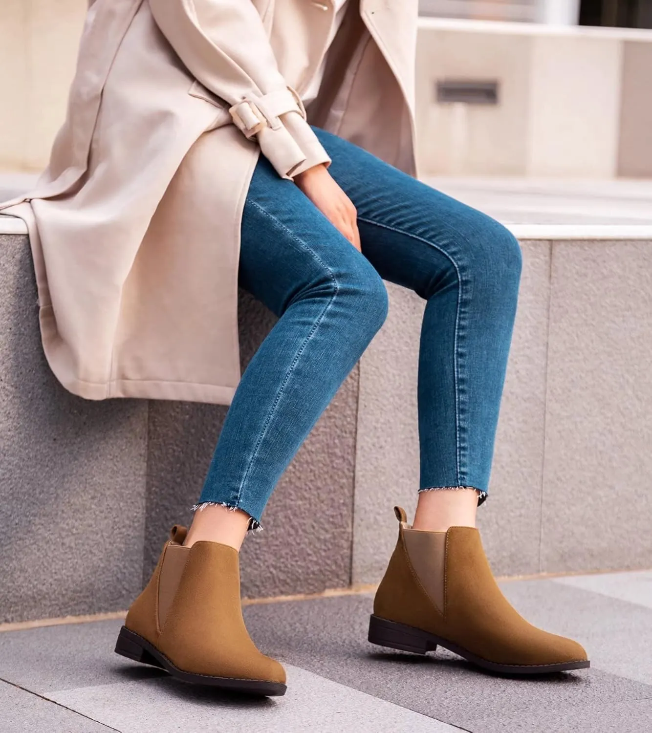MaxMuxun Women's Chelsea Boots Fashion Winter Fall Ankle Booties