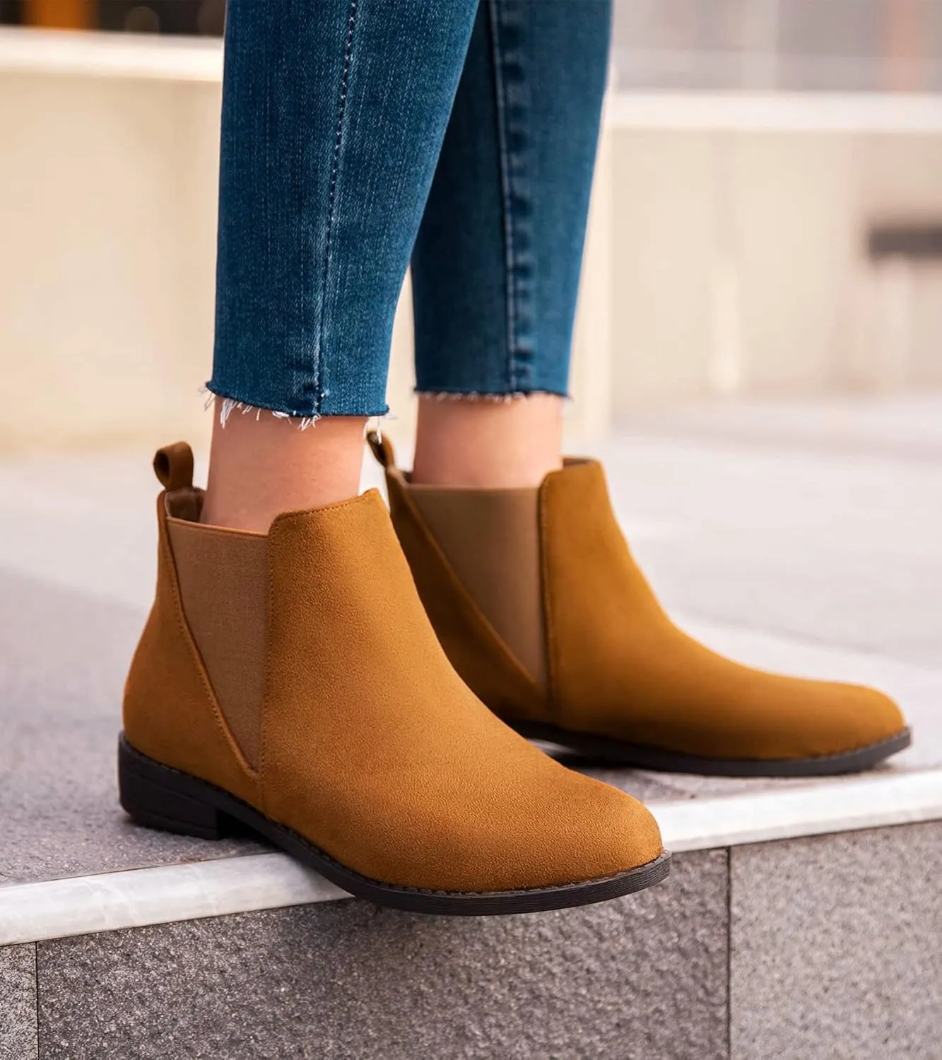 MaxMuxun Women's Chelsea Boots Fashion Winter Fall Ankle Booties