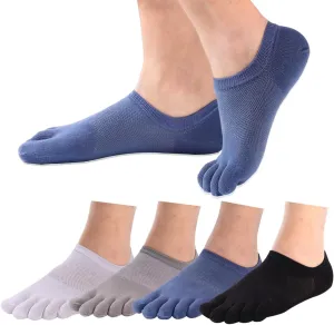 Meaiguo Toe Socks No Show Running Five Finger Socks for Men Women(3 Pairs/4 Pairs)