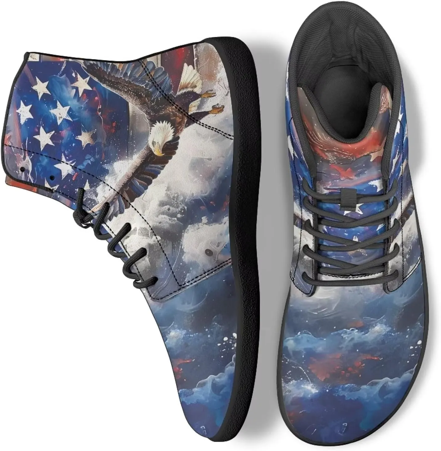 Men's Barefoot Shoes Wide Width Leather Shoes Women High Top Sneakers