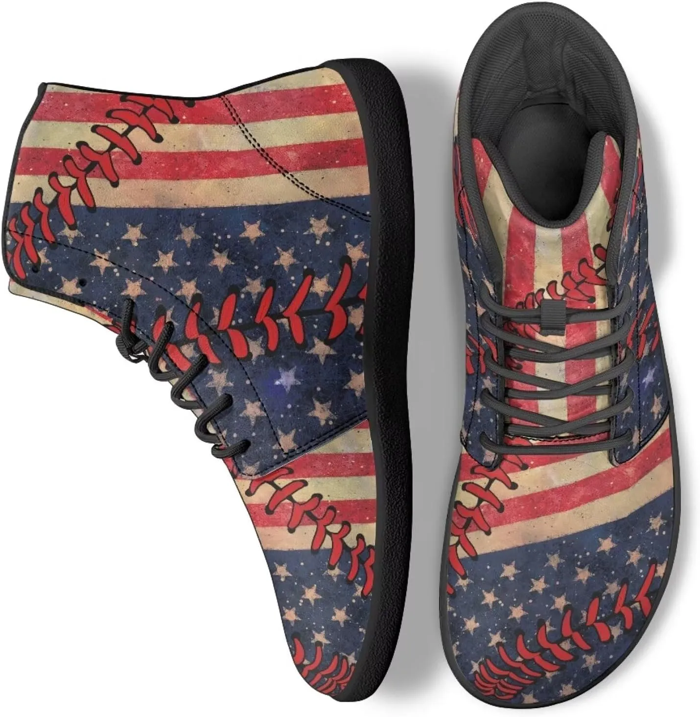 Men's Barefoot Shoes Wide Width Leather Shoes Women High Top Sneakers
