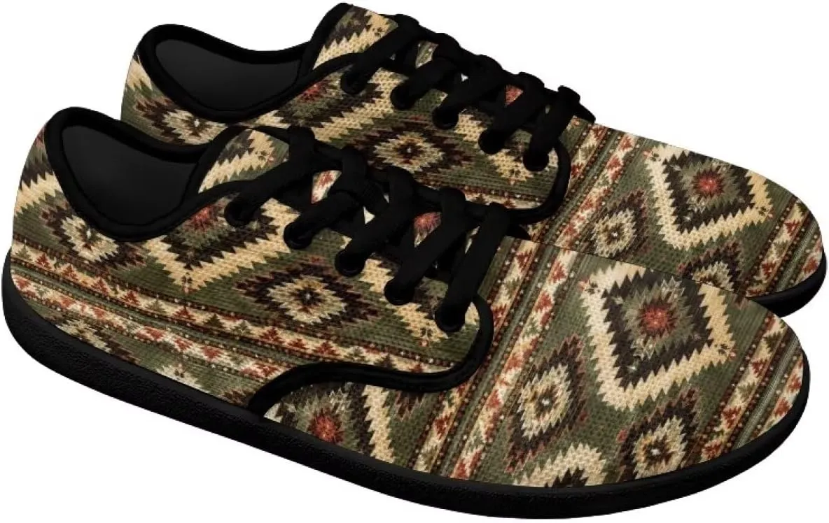 Mens Barefoot Skate Shoes Ethnic Style Women Wide Toe Box Sneakers