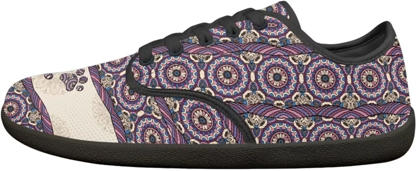 Mens Barefoot Skate Shoes Ethnic Style Women Wide Toe Box Sneakers