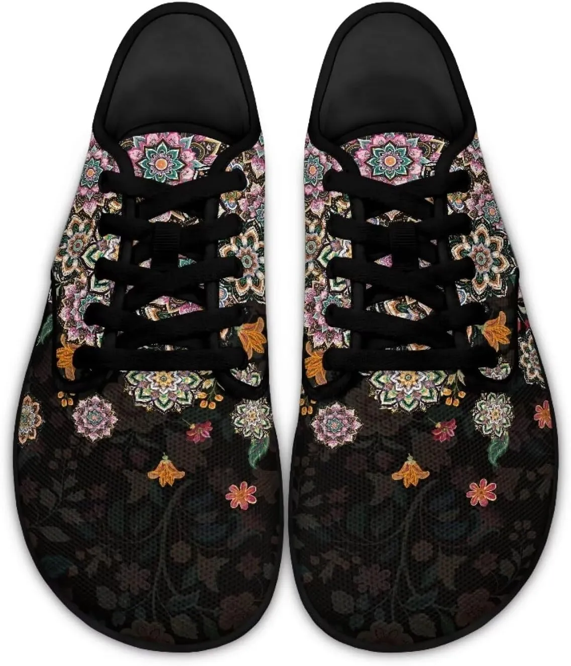 Mens Barefoot Skate Shoes Ethnic Style Women Wide Toe Box Sneakers