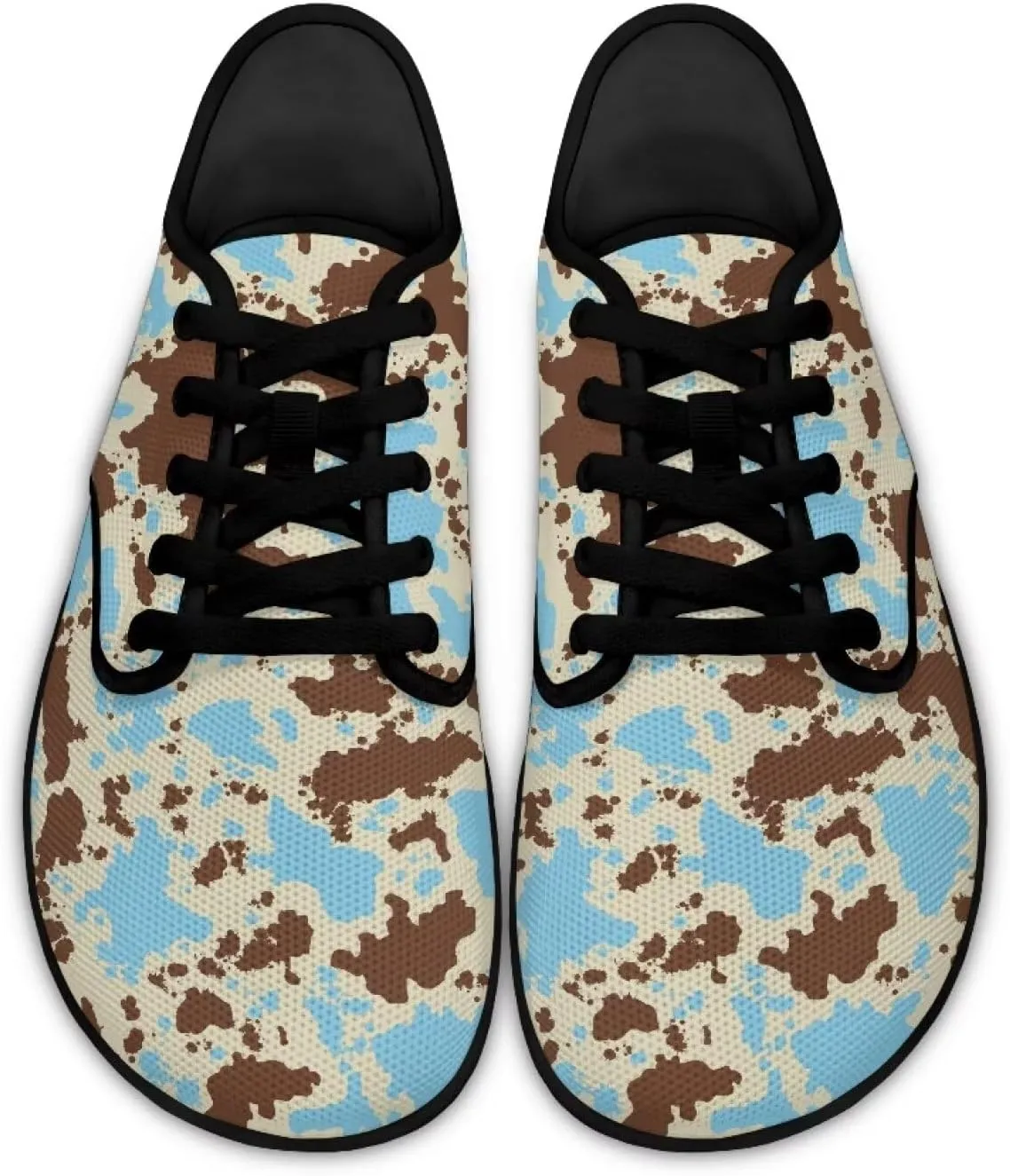 Mens Barefoot Skate Shoes Ethnic Style Women Wide Toe Box Sneakers